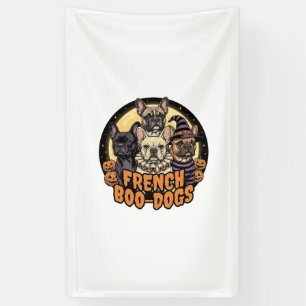 Französische Boo-Hunde Halloween Französische Bull Banner
