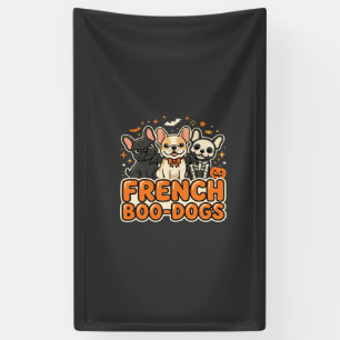 Französische Boo Hunde Halloween Französische Bull Banner