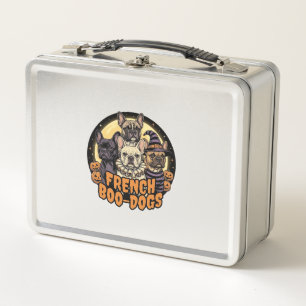 Französische Boo-Hunde Halloween Französische Bull Metall Brotdose