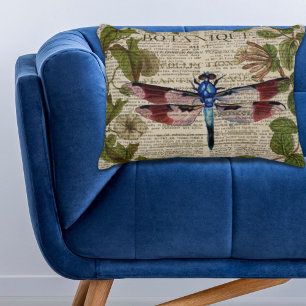 französische botanische Blätter modern vintage Lib Zierkissen