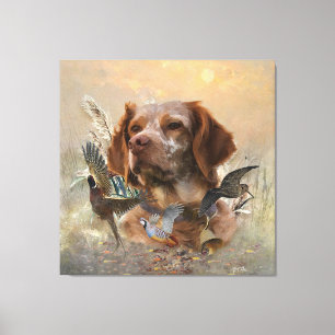 Französische Bretagne, Vogeljagd Kunst Leinwanddruck
