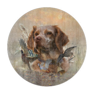 Französische Bretagne, Vogeljagd Kunst Schneidebrett