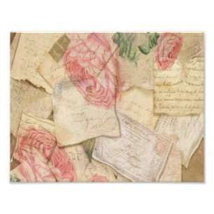 Französische Briefe und Postkarten Fotodruck