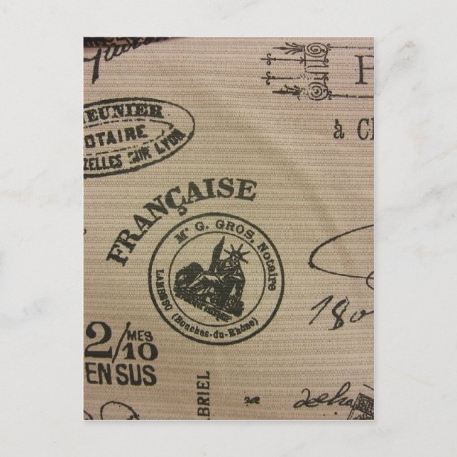 Französische Briefmarke Postkarte (Vorderseite)