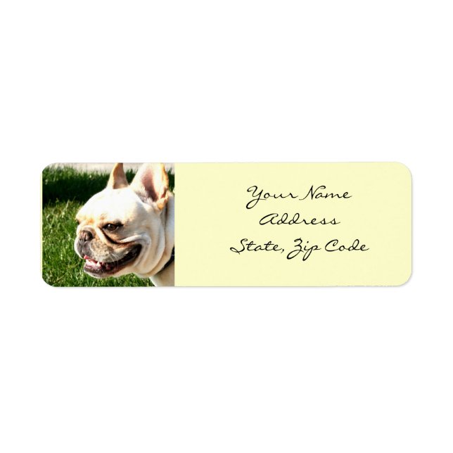 Französische Bulldog-Adressenmarken (Vorne)