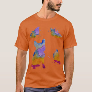 Französische Bulldog Art Frenchie Dog Butterfys Ar T-Shirt