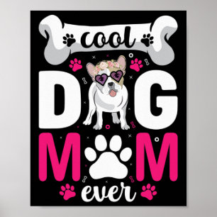 Französische Bulldog-Blumensträuße Plus-Mamas Poster
