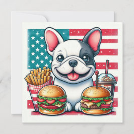 Französische Bulldog-Flachkarte