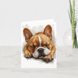 Französische Bulldog-Grüße-Karte Dankeskarte