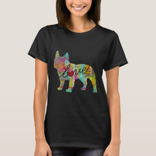 Französische Bulldog-Liebe eine helle und farbenfr T-Shirt