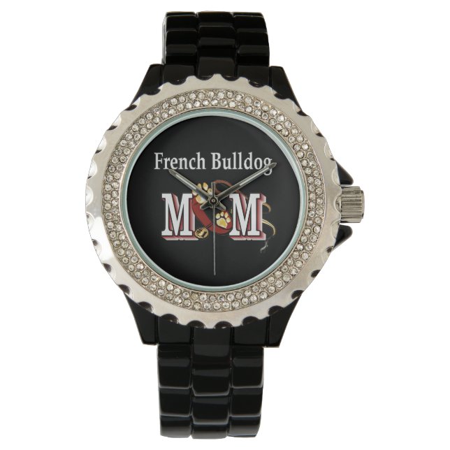 Französische Bulldog-Mama-Geschenke Armbanduhr (Vorderseite)