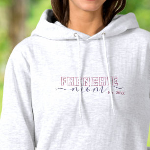 Französische Bulldog-Mama mit Jahr Hoodie