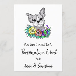 *~* Französische Bulldog Niedliche Veranstaltung E Einladung