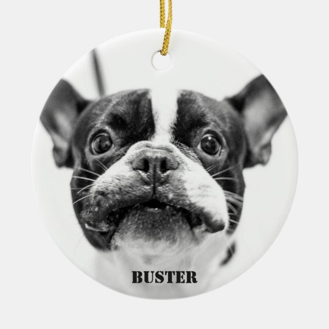 Französische Bulldog-Ornamente hinzufügen Benutzer Keramikornament (Vorne)