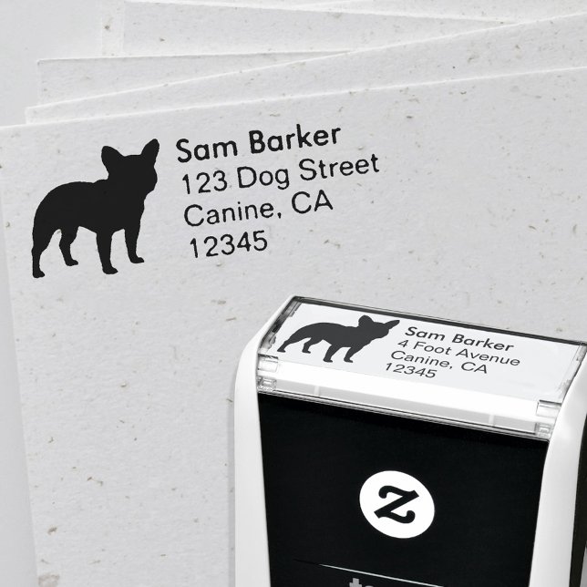 Französische Bulldog-Silhouette Hunde Rasse Rückse Permastempel (Von Creator hochgeladen)