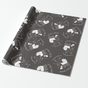 Französische Bulldog Themenparty - Babydusche neu Geschenkpapier