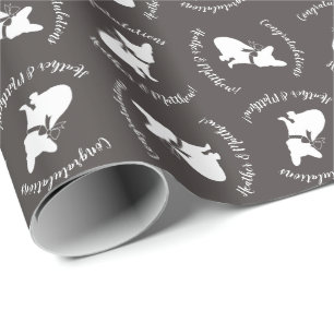 Französische Bulldog Themenparty - Babydusche neu Geschenkpapier