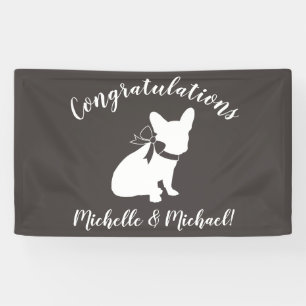 Französische Bulldog Themenparty - Babydusche neut Banner