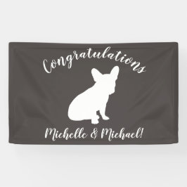 Französische Bulldog Themenparty - Babydusche neut Banner