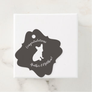 Französische Bulldog Themenparty - Babydusche neut Geschenkanhänger