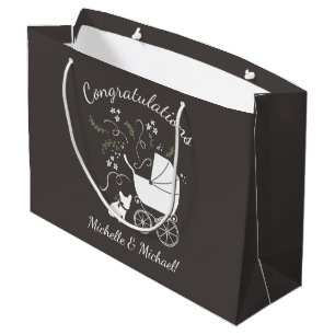 Französische Bulldog Themenparty - Babydusche neut Große Geschenktüte