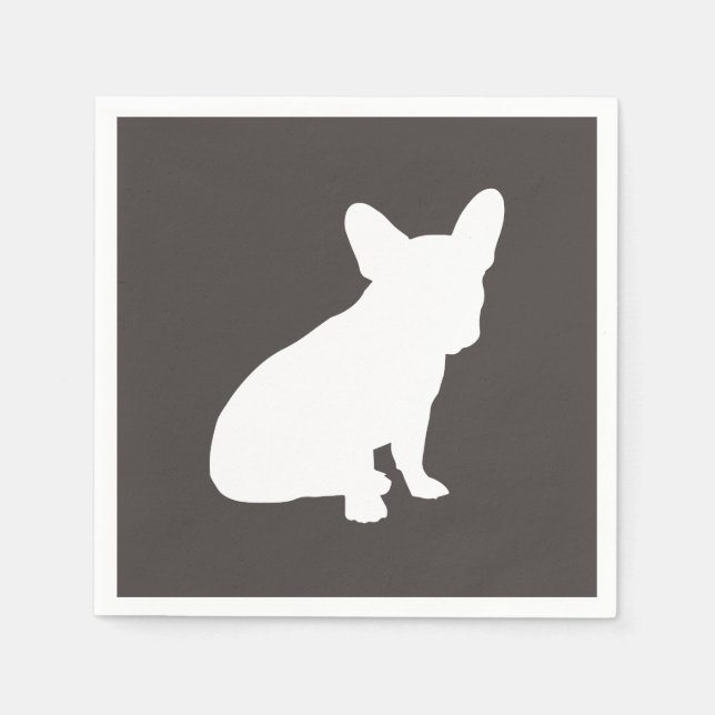 Französische Bulldog Themenparty - Babydusche neut Serviette (Vorderseite)