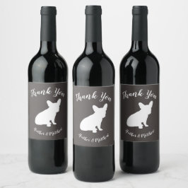 Französische Bulldog Themenparty - Babydusche neut Weinetikett