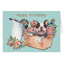 Französische Bulldog-Überraschung zum Geburtstag