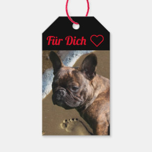 Französische Bulldogge am Meer French Bulldog Geschenkanhänger