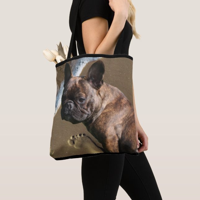 Französische Bulldogge am Meer French Bulldog Tasche (Von Nahem)