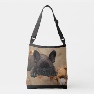 Französische Bulldogge am Meer French Bulldog Tragetaschen Mit Langen Trägern