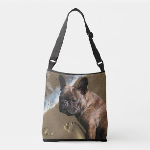 Französische Bulldogge am Meer French Bulldog Tragetaschen Mit Langen Trägern