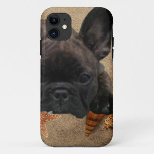 Französische Bulldogge am Strand French Bulldog iPhone 11 Hülle