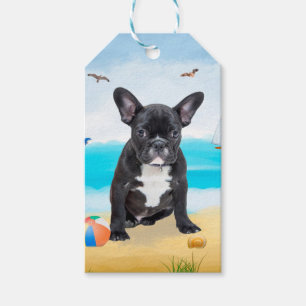 Französische Bulldogge am Strand Geschenkanhänger