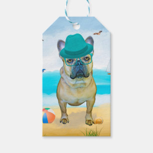 Französische Bulldogge am Strand Geschenkanhänger
