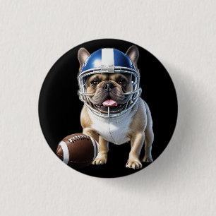 französische Bulldogge American Football Button