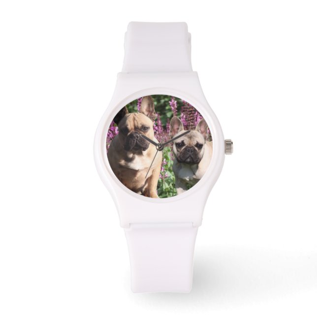 Französische Bulldogge Armbanduhr (Vorderseite)