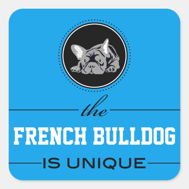 Französische Bulldogge Aufkleber (Vorderseite)