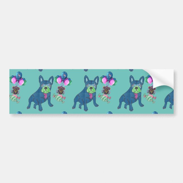 Französische Bulldogge Autoaufkleber (Vorne)