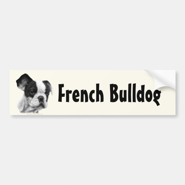 Französische Bulldogge Autoaufkleber (Vorne)