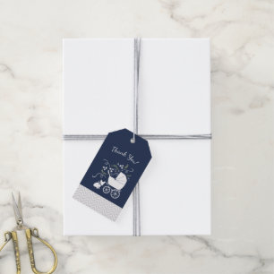 Französische Bulldogge Baby Shower Dankeschön-Gesc Geschenkanhänger
