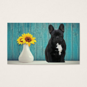 Französische Bulldogge Blumen French Bulldog