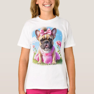 Französische Bulldogge Blumen French Bulldog T-Shirt