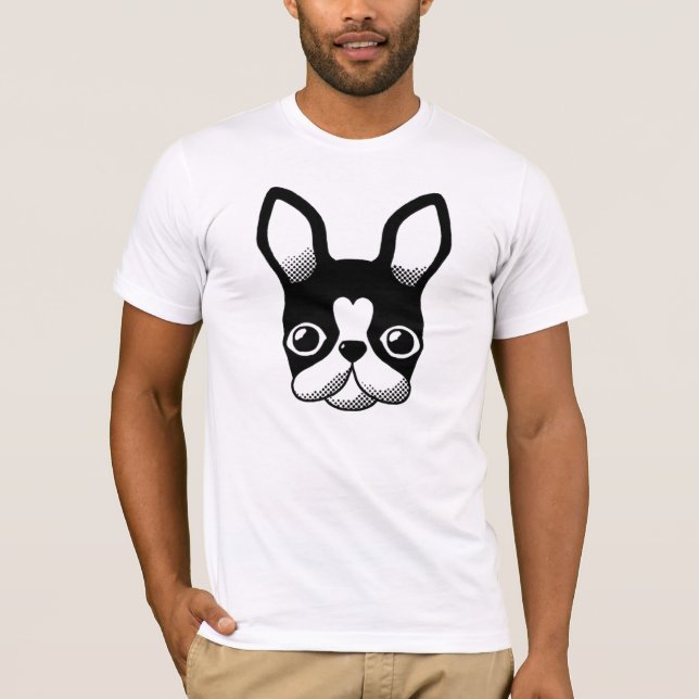 Französische Bulldogge/Boston Terrier T-Shirt (Vorderseite)