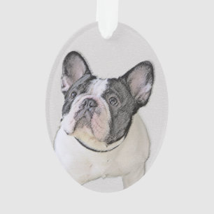 Französische Bulldogge (Brindle Pied) Malerei - Hu Ornament
