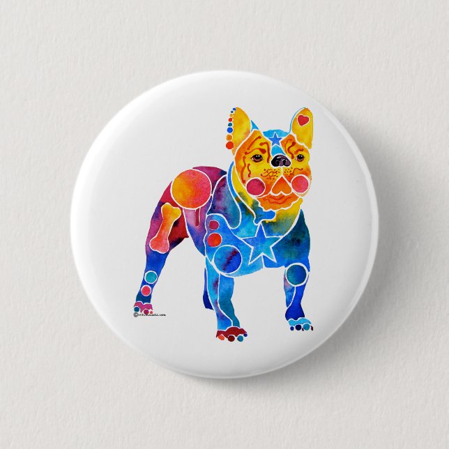 Französische Bulldogge Button (Vorderseite)