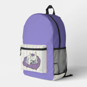 Französische Bulldogge Cartoon French Bulldog Bedruckter Rucksack