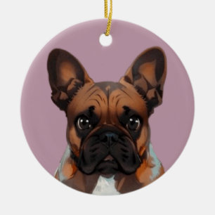 Französische Bulldogge Cartoon French Bulldog Keramik Ornament