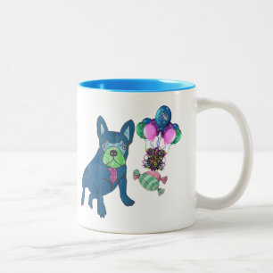 Französische Bulldogge Cartoon French Bulldog Zweifarbige Tasse