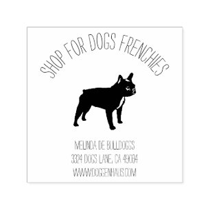 Französische Bulldogge cooler schwarzer Junge Permastempel